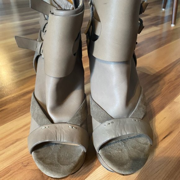 L.A.M.B. Dorrie Peep Toe Platform Bootie - Picture 2 of 8